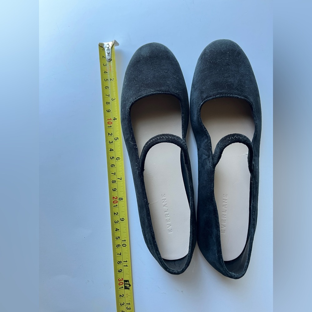 Like New Condition Everlane The Mary Jane in Black Velvet New Womens Flats Shoes - Picture 7 of 13